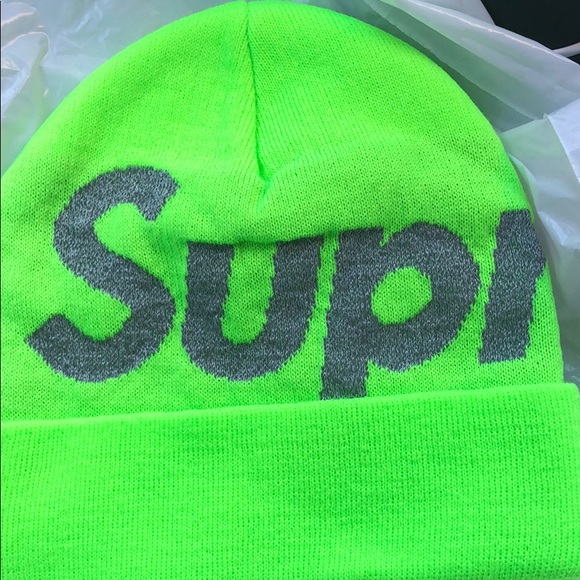 Supreme Big Logo Beanie 3m Florescent Beanie FW18